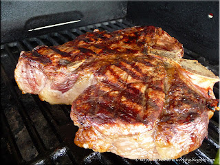 porterhouse steak resting before serving