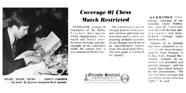 ([Soviet Censorship]) Coverage Of Chess Match Restricted