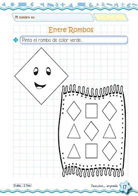 Rombo del libro de Matemáticas de 5 años