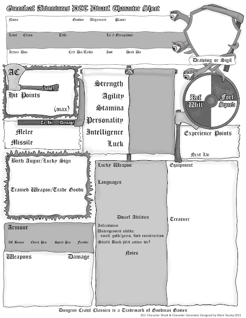 Dungeon Crawl Classics Character Sheet