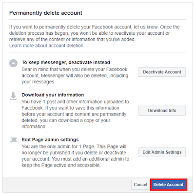 How to delete Facebook account