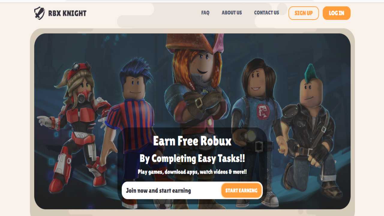 Rbxknight.com Earn Free Robux On Roblox New?