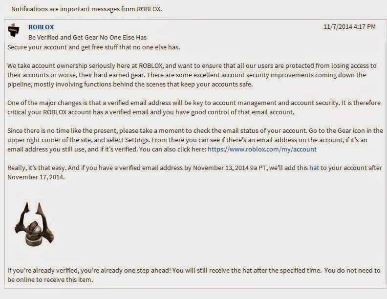 Unofficial Roblox How To Get Gear On Roblox For Verifying Your E Mail - roblox verify email