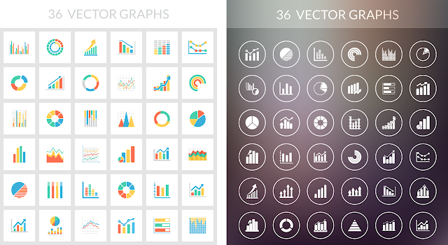 Download 36 Vector Graphs & Charts Bergaya Flat UI Gratis