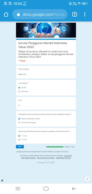 contoh google form kuesioner