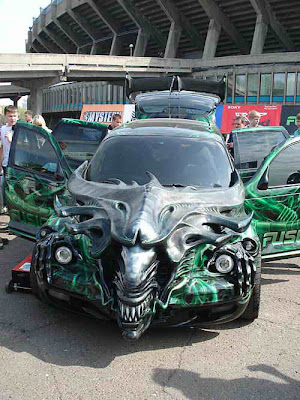 In Krasnoyarsk Russia there is modified car show they are obsessed with 