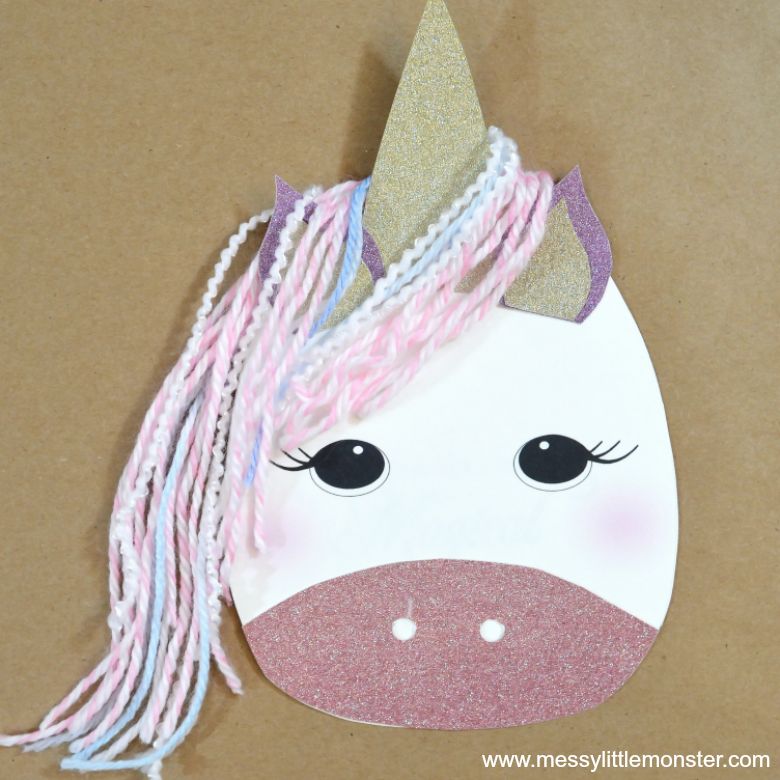 Unicorn mother's day card - preschool mothers day craft