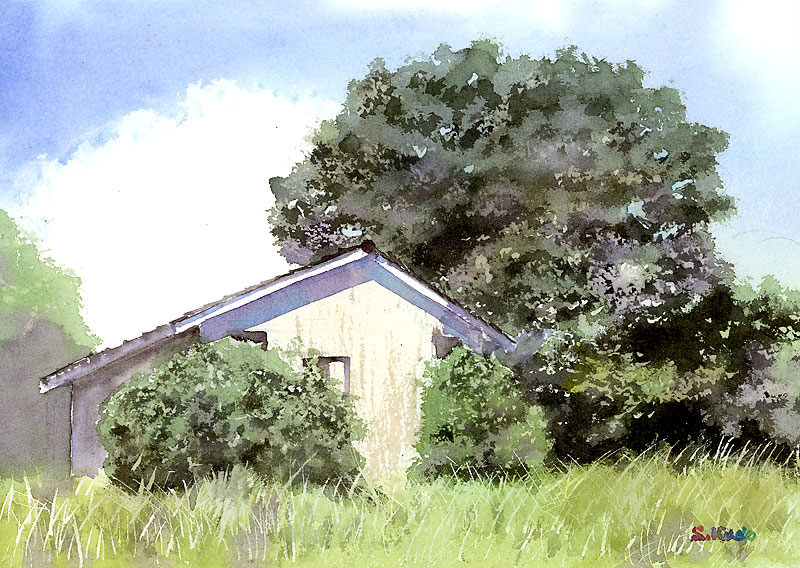 The Smell Of Grass 草いきれ 水彩画を描く くどうさとし Watercolor