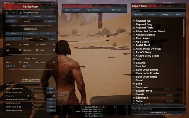 conan exiles admin panel cheat codes guide 01