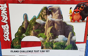 Back of Angry Birds slot car racing Eagle Mountain press out.