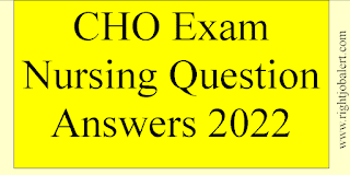 CHO Exam Nursing Question Answers 2022