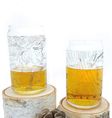 National Park Topographic Map Can Glasses By Black Lantern