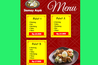 Contoh Desain Menu Siomay yang Keren