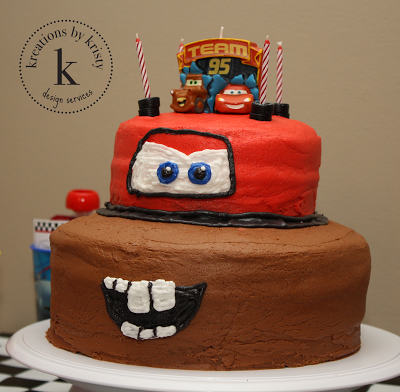 Cars 2 Birthday Party birthday cake | kreations by kristy