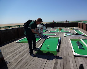 Playing Crazy Golf on the end of Saint Annes Pier