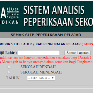 Saps Ibu Bapa Sistem Analisis Peperiksaan Sekolah