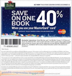 Free Printable Barnes & Noble Coupons