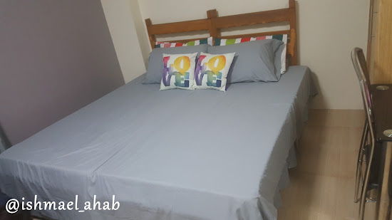 Our bed in Wharton Condominium, Baguio City