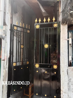 Pintu Pagar Besi Kupu-kupu pesanan Bu Sari di Tambora Jakarta Barat
