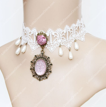 http://www.lolitadressesonline.com/pink-vintage-punk-pearls-and-rose-lace-lolita-necklace-p-741.html