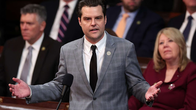 Rep. Matt Gaetz delivers remarks in the House Chamber