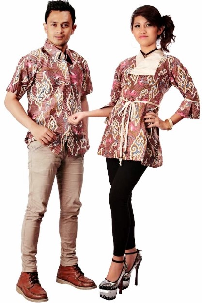 10 Model  Baju  Batik Couple  Pasangan  Modis Elegan 2022