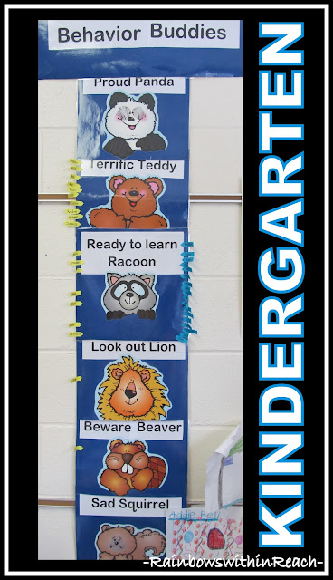 photo of: Behavior Chart with Animal Characters (Behavior Chart RoundUP via RainbowsWithinReach) 