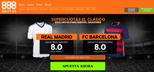 888sport supercuotas 8 el clasico Real Madrid vs Barcelona 21 noviembre