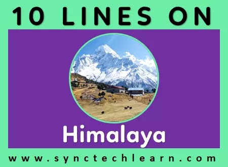 10 lines on himalaya in english