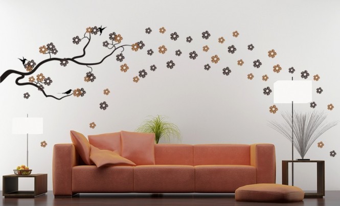 wall decor ideas photos Modern Wall Painting Designs | 665 x 403