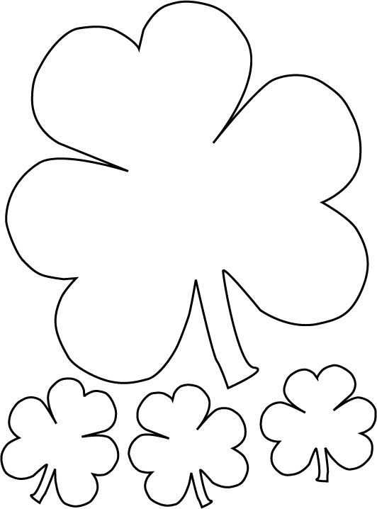 Free Shamrock Coloring Pages. shamrock coloring sheet