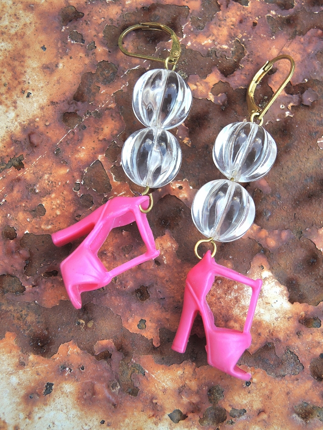 DIY oorbellen/earrings "Barbie's High Heels"