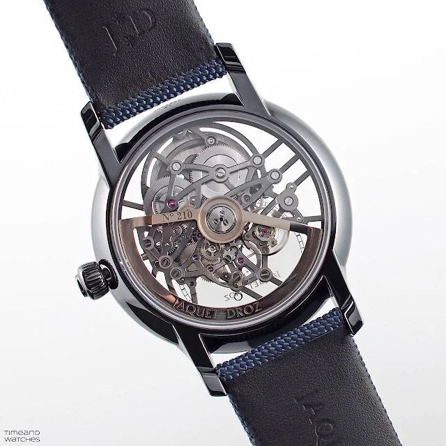 Jaquet Droz 2663 SQ automatic movement equipping the Grande Seconde Skelet-One Ceramic