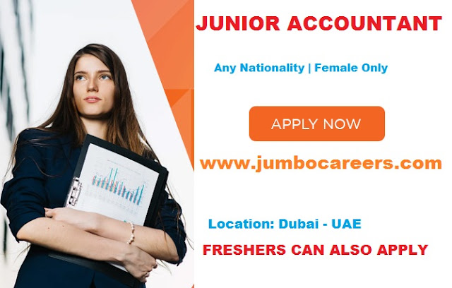 Latest Accountant vacancy in Dubai for freshers. Junior accountant salary in Dubai 2018.