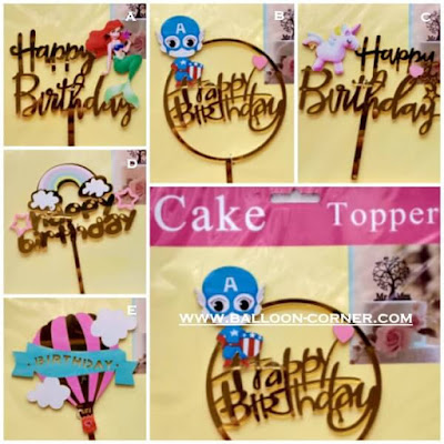 Cake Topper Acrylic HAPPY BIRTHDAY (KARAKTER)