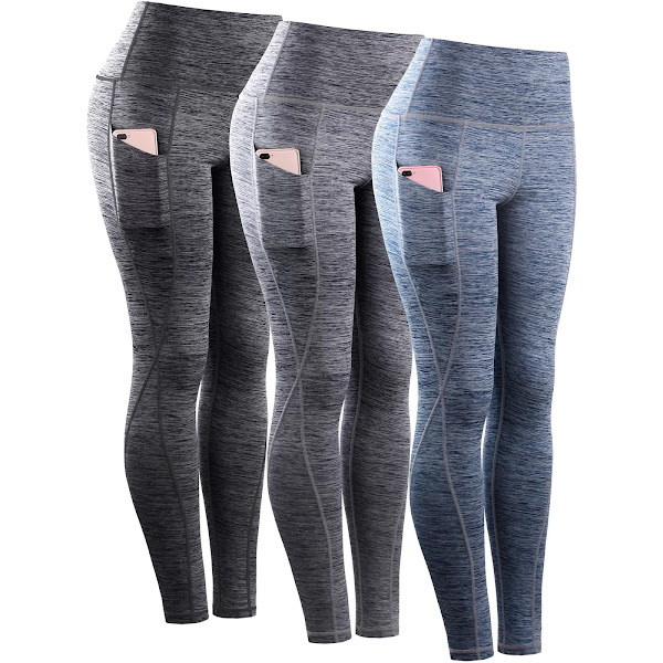 Yoga Running Leggings with Pocket and Tummy Control