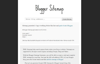 Blogger sitemap Generator