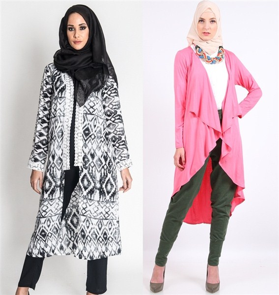 Trend model cardigan panjang untuk hijabers terbaru 21 Cardigan Panjang Wanita Muslimah Model Terbaru 2017/2018