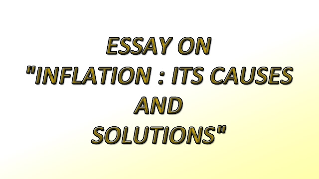 Image displaying an essay about the causes and solutions of inflation