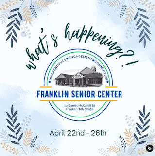 Senior Center week of events for Apr 22 through Apr 26, 2024