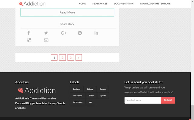 Addiction Responsive Blogger Template 2020