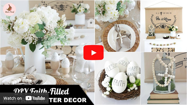 Neutral Easter Tablescape and DIY Mantel Decor - quick, easy craft projects and ideas to styling a pretty religious table & mantel with printables! by BirdsParty.com @BirdsParty #easter #diydecor #eastercrafts #easterdecor #diycarfts #neutraldecor #neutraleaster #farmhouseeaster #religiouseaster #religiouscrafts #religioustablescape #religiousdiy