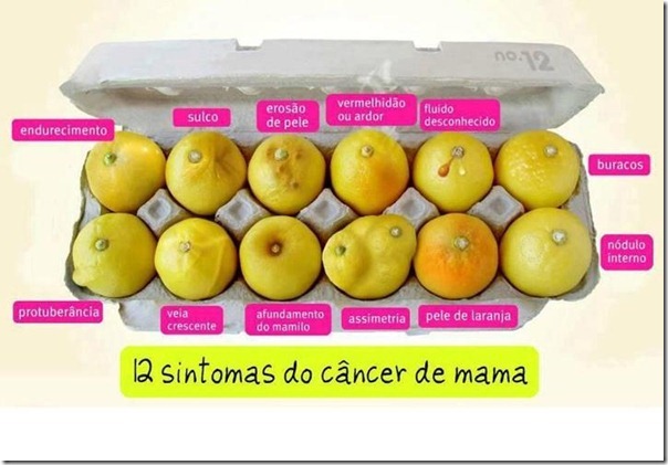 12 sintomas do cancer de mama