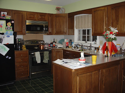 Before shot dark, dark cabinets