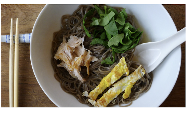 Soba noodles and Miso Soup