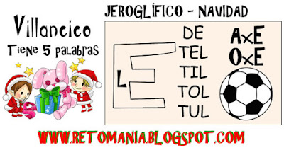 Jeroglíficos, Navidad, Jeroglífico, retos matemáticos, desafíos matemáticos, problemas de lógica, problemas para pensar