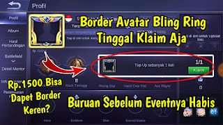 Cara Mudah Mendapatkan Border Avatar Bling Ring Mobile Legends