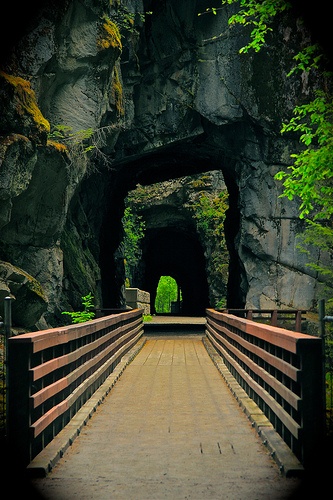 Old railroad tunnels in Hope, British Columbia