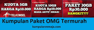 Kumpulan Paket Internet OMG Telkomsel paling Murah