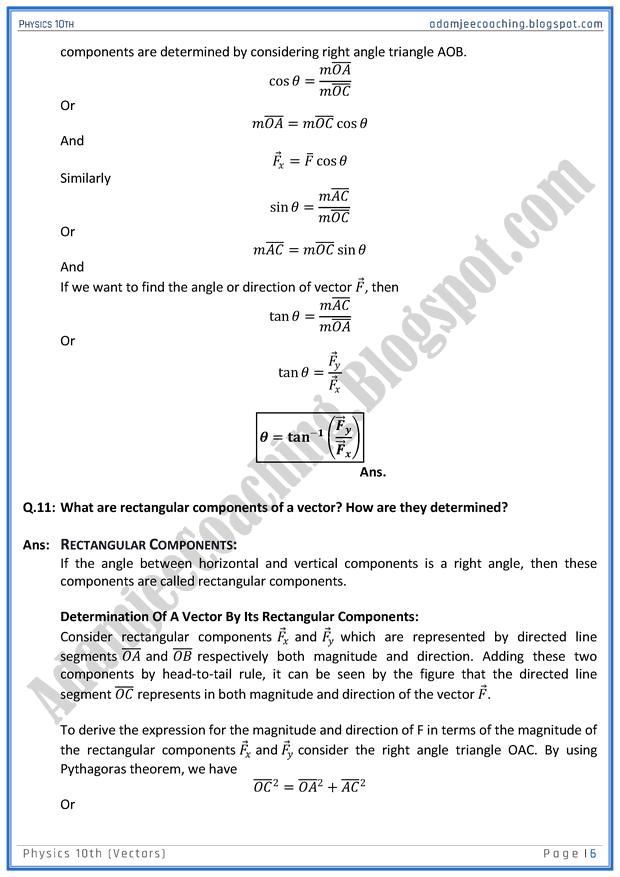 vectors-question-answers-physics-10th